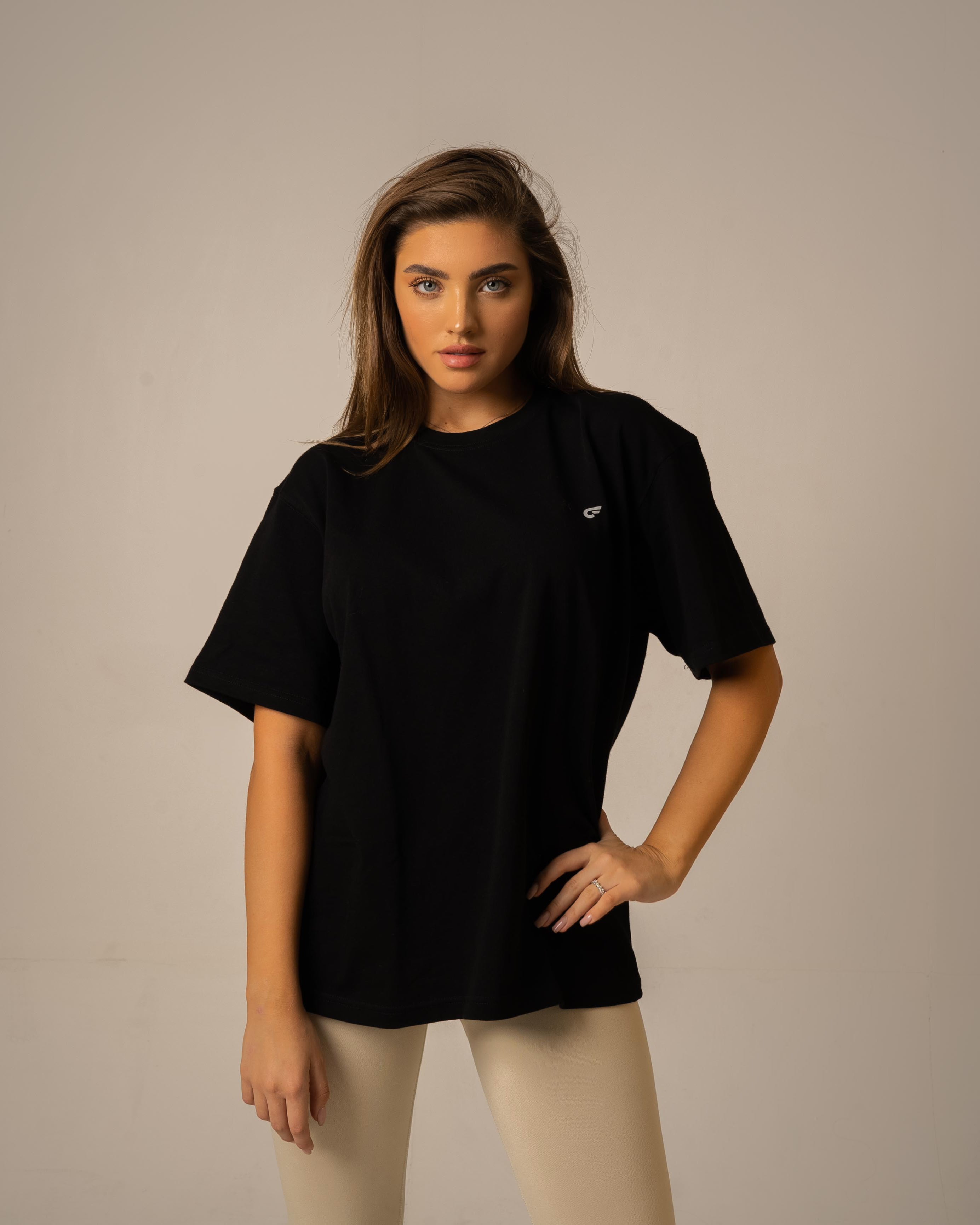 Oversized T shirt negra MUJER